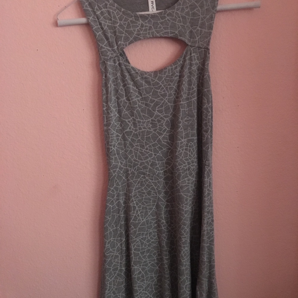 Gray dress with cut outs